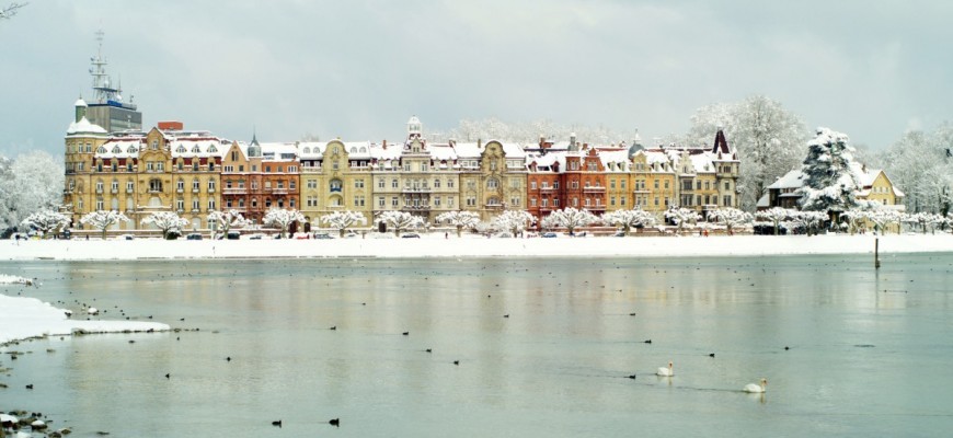 Konstanz, Seestraße im Winter